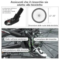 Rimorchio Bici e Passeggino per Cani 2 in 1 Pieghevole con Catarifrangenti e Bandierina, Verde