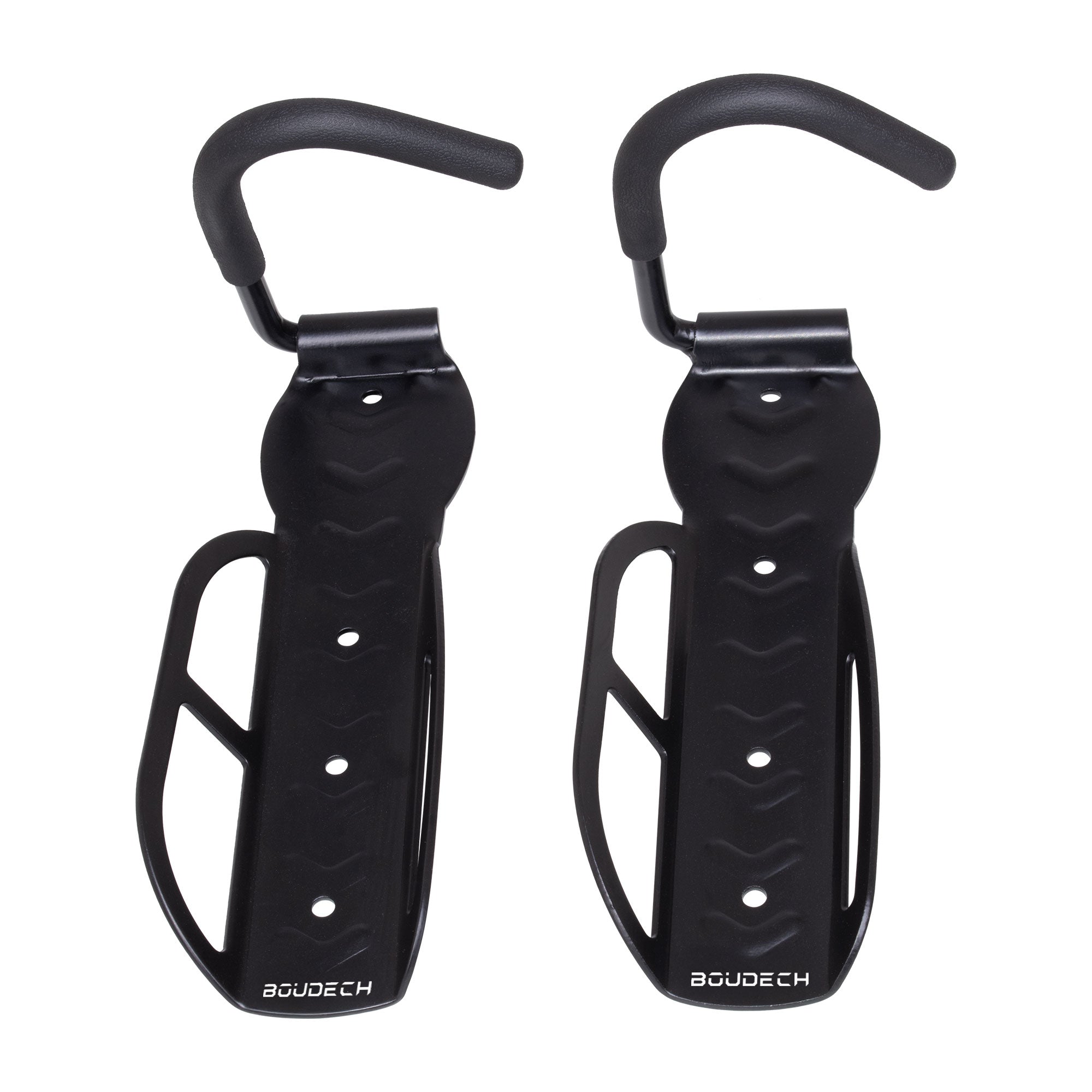 Ramos - Set 2 Portabici da Parete Salvaspazio Ganci per 2 Biciclette da 30 Kg in Metallo Nero