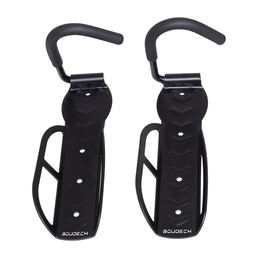 Ramos - Set 2 Portabici da Parete Salvaspazio Ganci per 2 Biciclette da 30 Kg in Metallo Nero