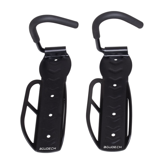 Ramos - Set 2 Portabici da Parete Salvaspazio Ganci per 2 Biciclette da 30 Kg in Metallo Nero