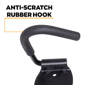 Ramos - Set 2 Portabici da Parete Salvaspazio Ganci per 2 Biciclette da 30 Kg in Metallo Nero