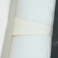 Sdraio Lettino da Giardino Ergonomica con Cuscino Rimovibile Pieghevole Rattan 196x61x53cm Bianco