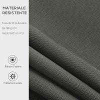 Tenda da Sole per Esterno Avvolgibile a Bracci con Apertura a Manovella, 350x250 cm, Grigio