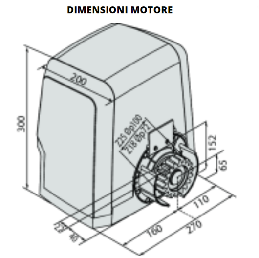 Bft motore ares ultra bt kit a1000 cancelli scorrevoli 24 volt