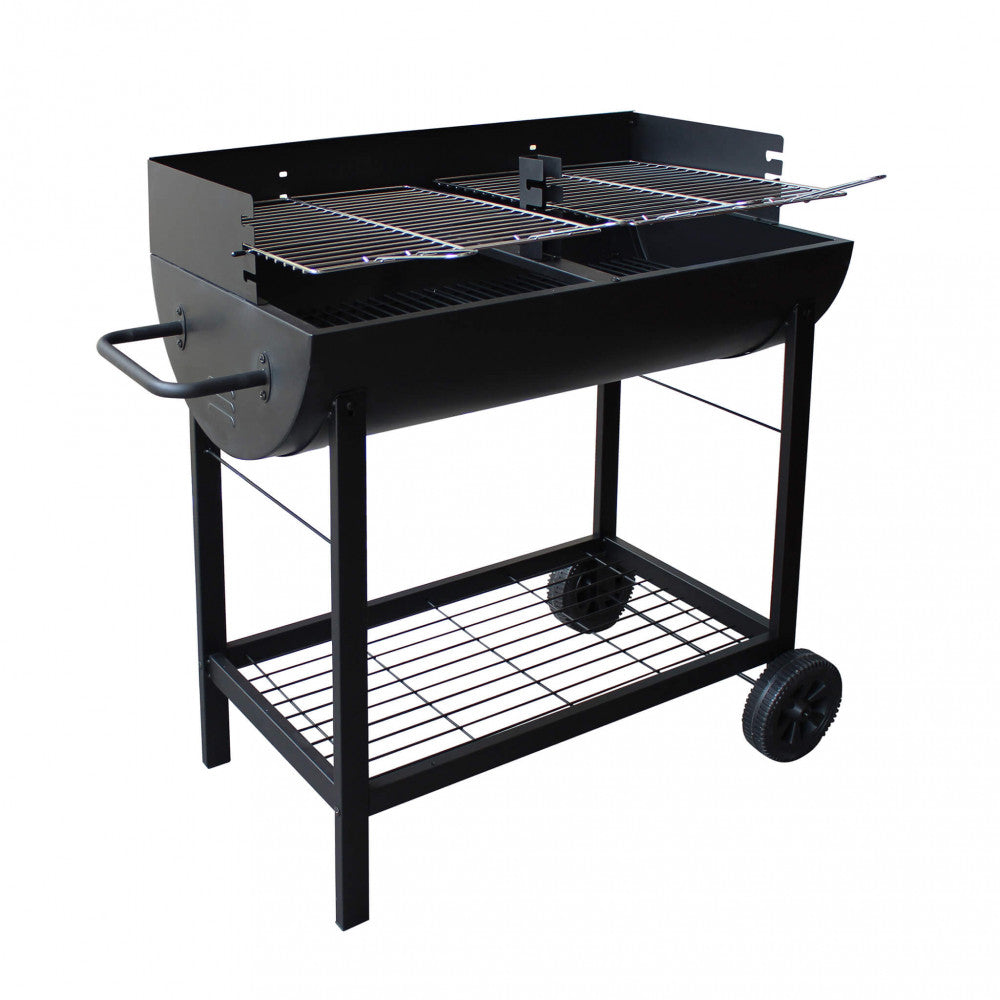 Barbecue A Carbonella Acciaio Verniciato Nero 100X47X94 H Cm