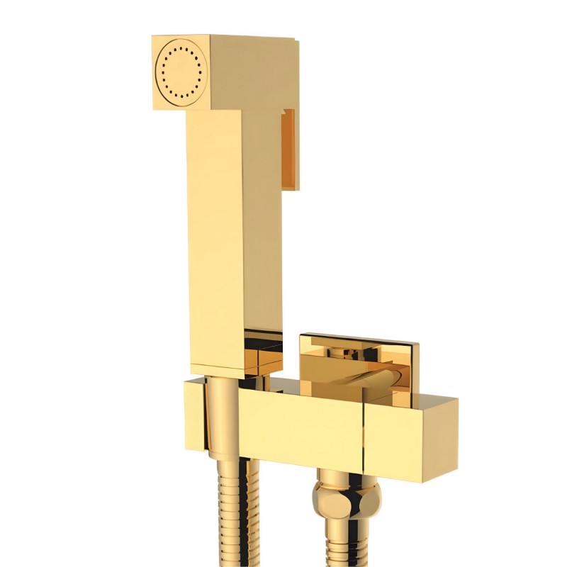 Idroscopino wc doccetta ottone portatile shutoff monogetto con leva ogomondo kit *** finitura- oro lucido quadro, con...