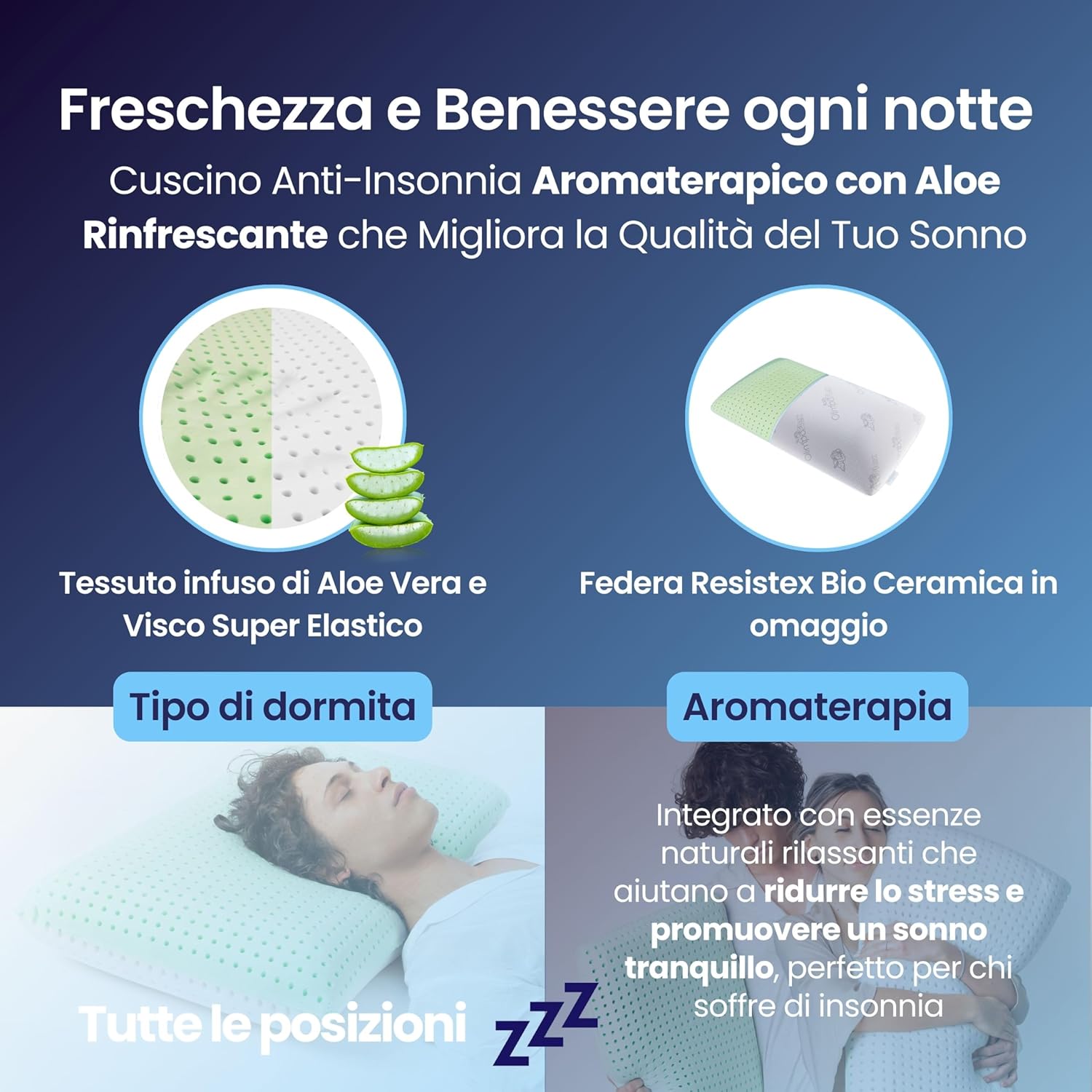 Coppia | Cuscini Anti-Insonnia - AntiRussamento - Morfeo & Apollo