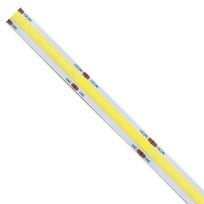 Striscia led COB monocolore da 15W/MT 24V - Bobina da 5m - Giallo