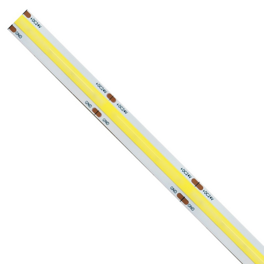 Striscia led COB monocolore da 15W/MT 24V - Bobina da 5m - Giallo