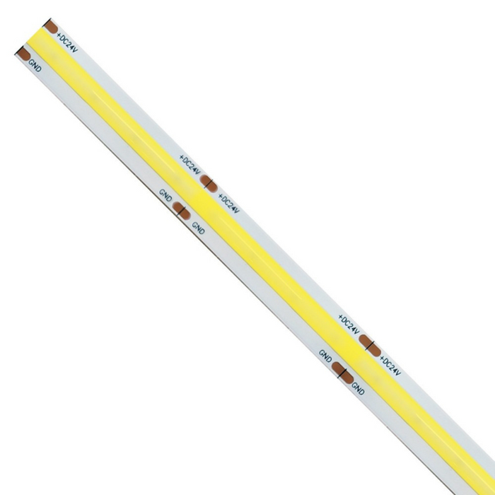 Striscia led COB monocolore da 15W/MT 24V - Bobina da 5m - Giallo