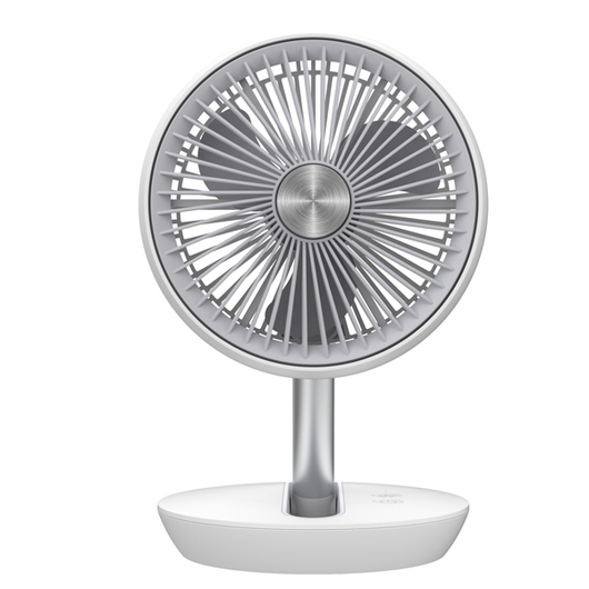 CFG Ventilatore da tavolo AIR STUDIO EV122 ricaricabile potente USB 4 velocità da scrivania silensioso compatto richiudibile ideale per uso domestico ufficio piccolo motore DC batteria al litio 4000 mAh