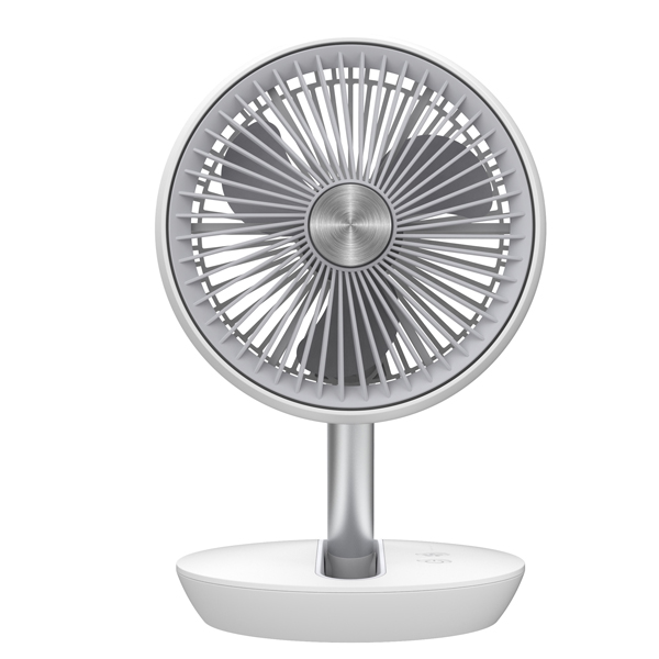 CFG Ventilatore da tavolo AIR STUDIO EV122 ricaricabile potente USB 4 velocità da scrivania silensioso compatto richiudibile ideale per uso domestico ufficio piccolo motore DC batteria al litio 4000 mAh