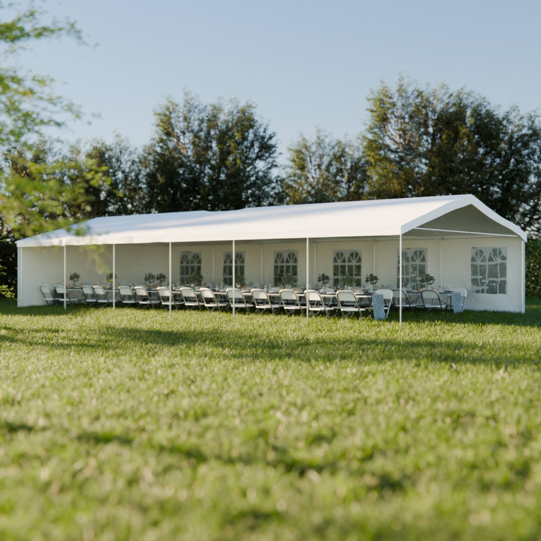 Tenda da ricevimento 6x12m, bianco