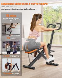Total Power Body Crunch Pump con Display computerino LCD, per allenamento completo del corpo, glutei e gambe