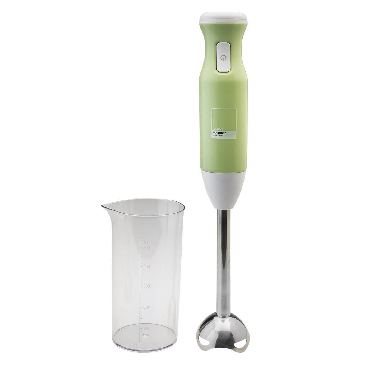 Bimar Frullatore Immersione Pantone PMS250 Lama Acciaio Velocità Regolabile Design Ergonomico