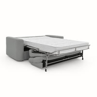 Cupido Divano letto con morbido schienale alto in tessuto impermeabile simil cotone T13 202 cm (mat. 140x197) grigio