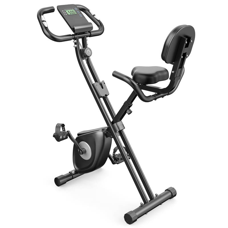 Cyclette reclinabile con schienale - RATTANTREE - con 8 livelli di resistenza regolabili - Nero