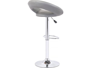 Sgabelli da Bar Set 2 Grigio Altezza Regolabile Metallo e PU Habitat et Jardin