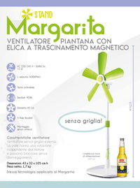 CFG Ventilatore Piantana Margarita Stand, 7W, Pale Flessibili, Senza Griglia EV070