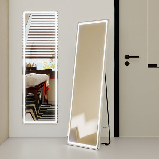 Specchio a corpo intero,150x40cm,LED, dimmerazione continua, memoria di spegnimento, tre colori