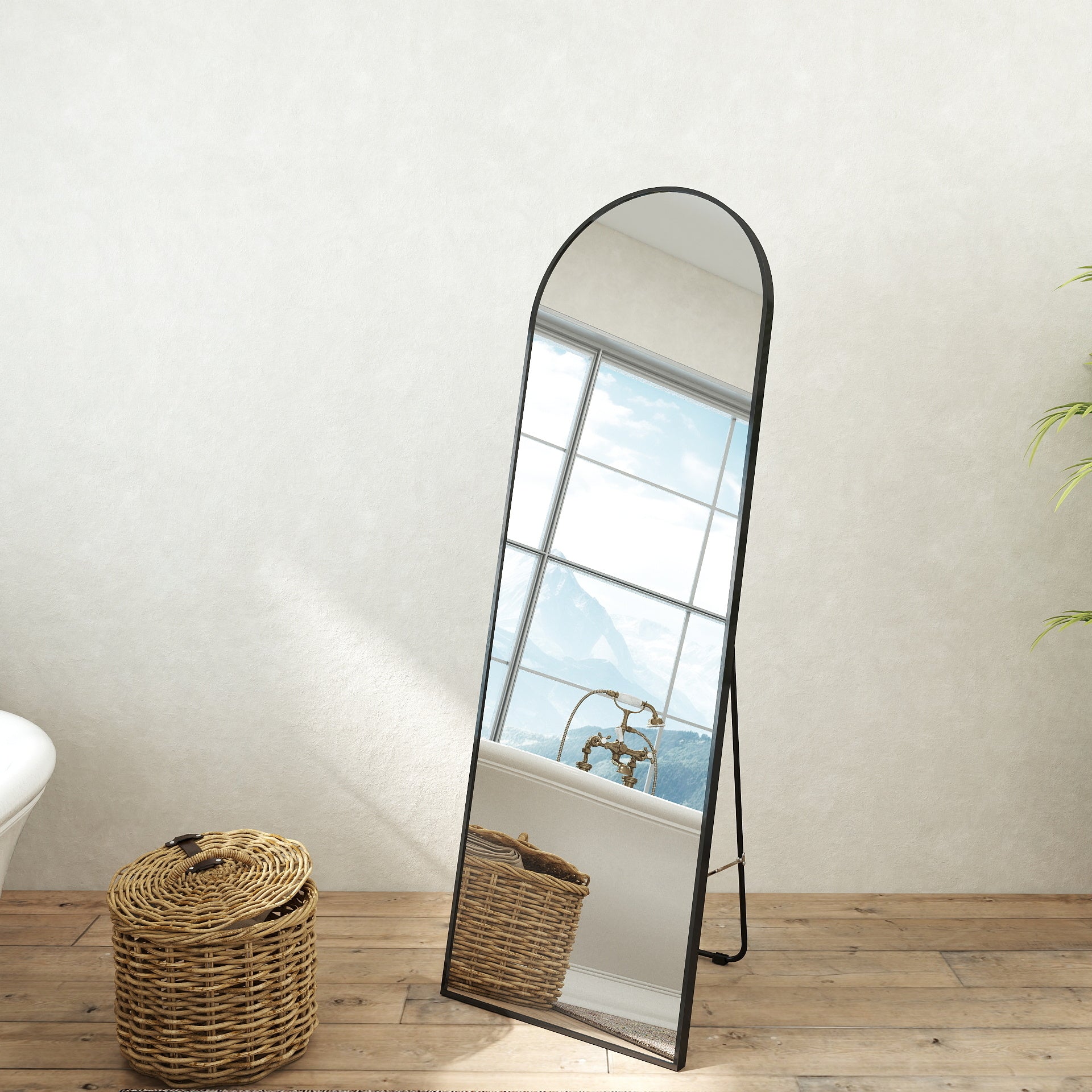 Specchio a corpo intero 150x50cm, design moderno e adatto per svariate scenari.