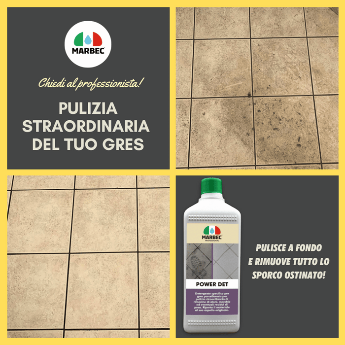 Come pulire il gres porcellanato POWER DET   1LT