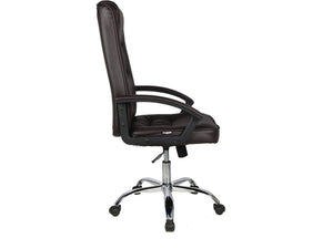 Poltrona da Ufficio Regolabile Marrone PVC Habitat et Jardin