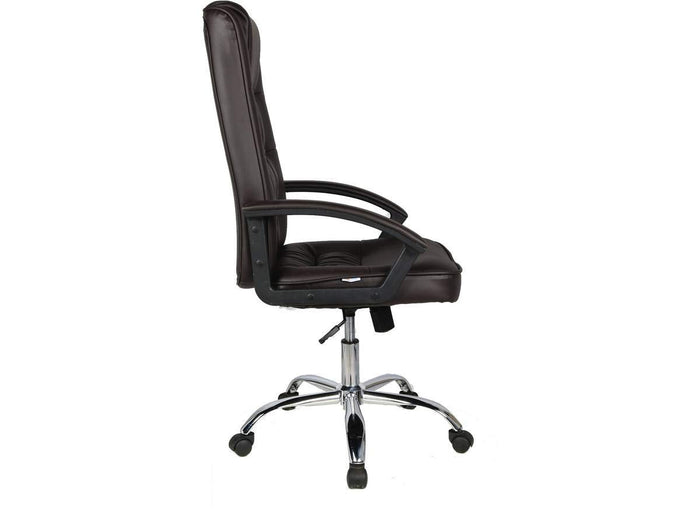 Poltrona da Ufficio Regolabile Marrone PVC Habitat et Jardin