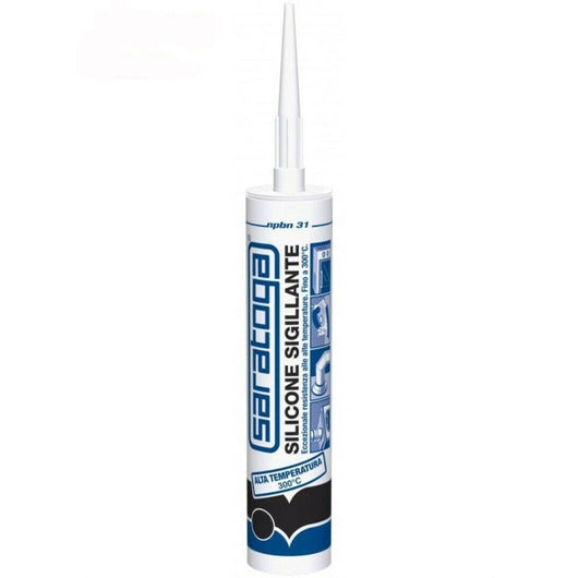 SILICONE SIGILLANTE TERMICO ALTA TEMPERATURA ACETICO NERO 280ml NPBN31 SARATOGA 85409001