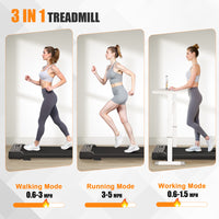 Tapis roulant con inclinazione - Tapis Roulant Salvaspazio 1-8KM/H - Walking Pad con 5 Ammortizzazione e Motore Silenzioso da 2,5 CV - Carico Massimo 120KG, Noir