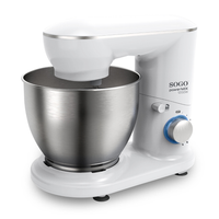 Impastatrice Planetaria 6L 1200W SOGO – Robot da Cucina con Ciotola Inox, 8 Velocità, Mixer per Pane Pizza Dolci