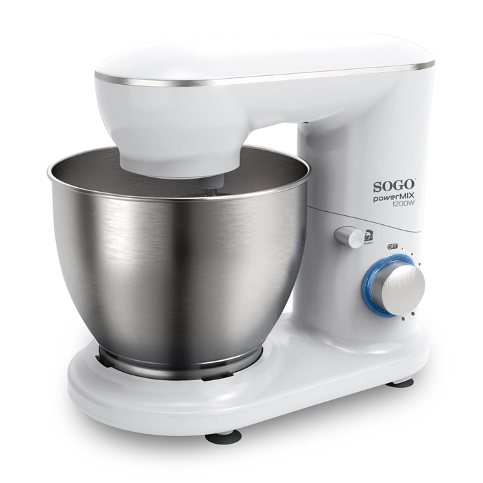 Impastatrice Planetaria 6L 1200W SOGO – Robot da Cucina con Ciotola Inox, 8 Velocità, Mixer per Pane Pizza Dolci