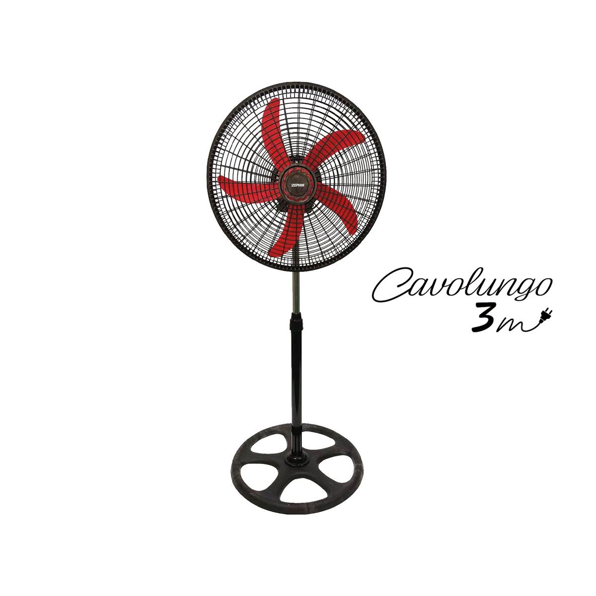 Zephir ZDI45CM VENTILATORE INDUSTIRALE A PIANTANA PALA 45 CM MOTORE IN ALLUMINIO 3 VELOCITA'