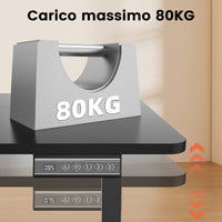 Scrivania elettrica Regolabile in Altezza 120x60x70-116cm, Scrivanie scrivimpiedi con Pannello Intelligente a 3 Memorie, funzione silenziosa