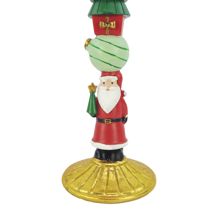 Portacandela soggetto Babbo Natale cm 20