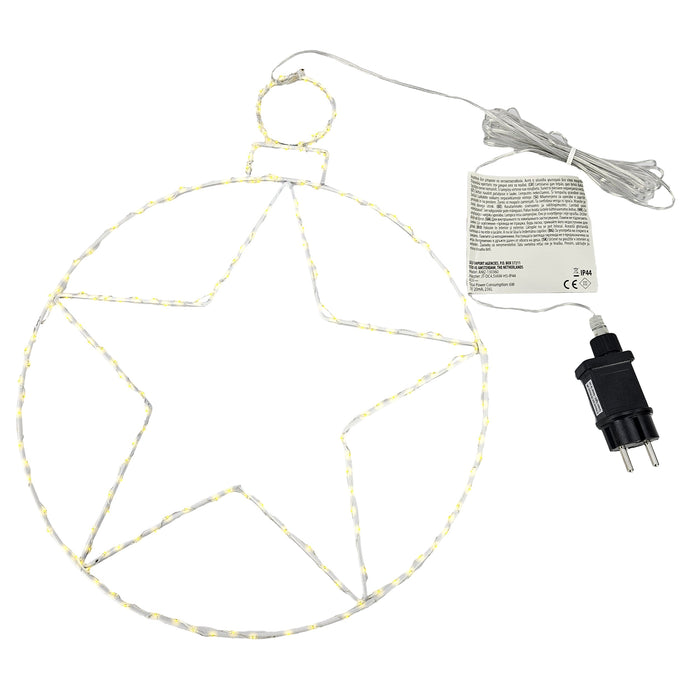 Decorazione per esterno sfera natale 250 led 48 cm