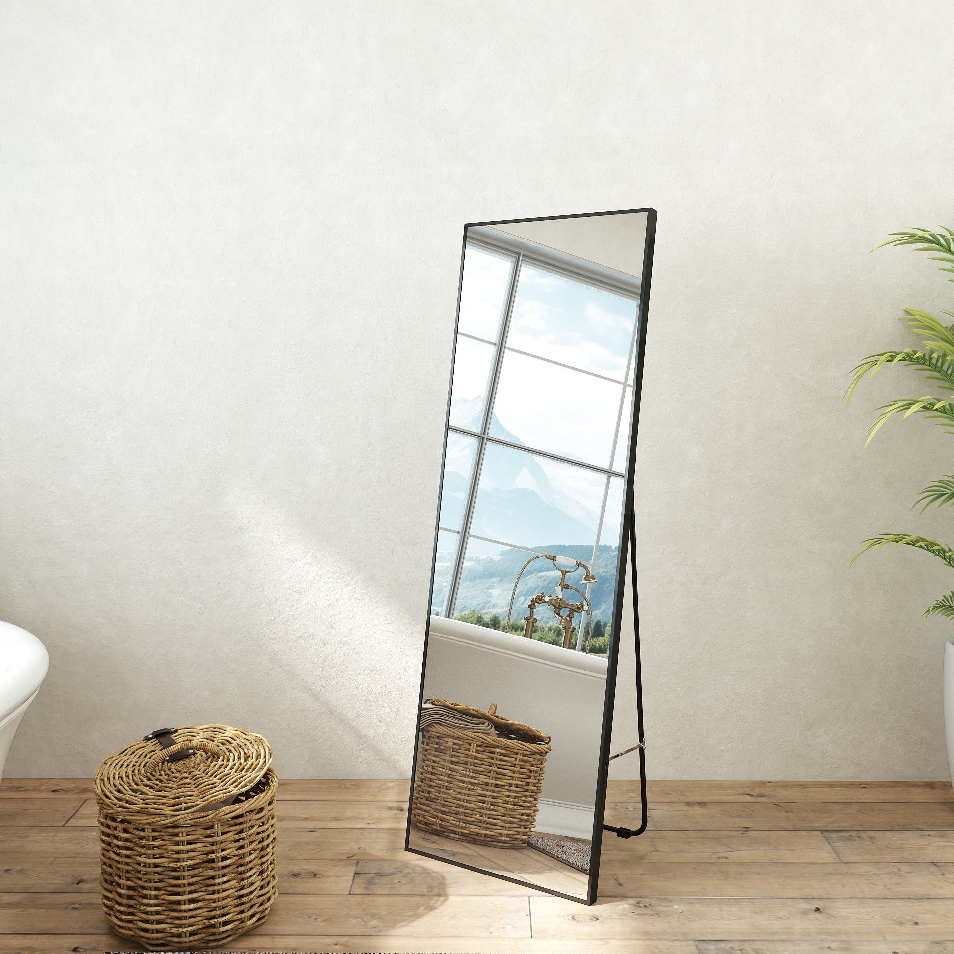 Specchio a corpo intero 150x50cm, design moderno e adatto per svariate scenari.