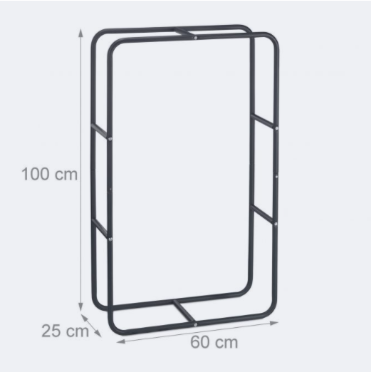 Mensola porta legna da camino in acciaio 100 cm 13_0002176_3