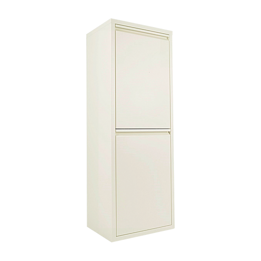 Pattumiera per Raccolta Differenziata EcoPatty, 2 Bidoni, BIANCO, Mobile metallo Salvaspazio, Interno/Esterno