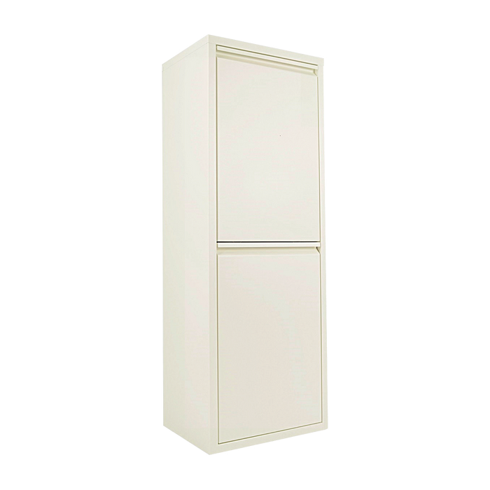 Pattumiera per Raccolta Differenziata EcoPatty, 2 Bidoni, BIANCO, Mobile metallo Salvaspazio, Interno/Esterno