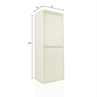 Pattumiera per Raccolta Differenziata EcoPatty, 2 Bidoni, BIANCO, Mobile metallo Salvaspazio, Interno/Esterno