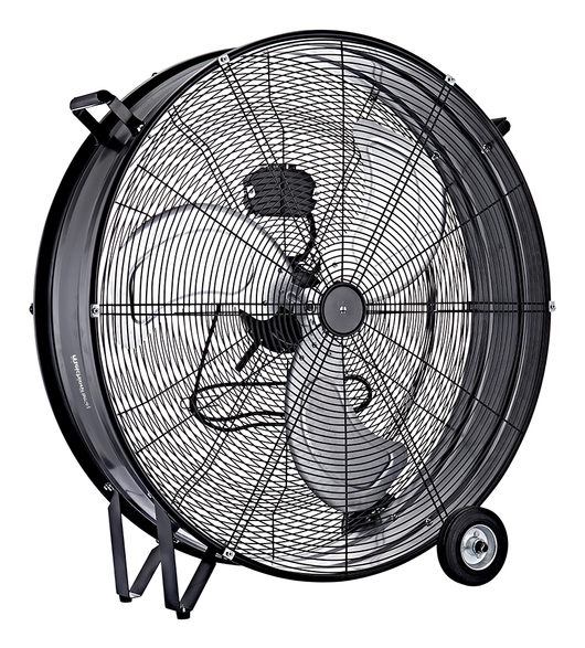 Melchioni Family Ventilatore Indusriale MF 2475IND in metallo con diametro da 75cm 3 velocità maniglia e ruote 124W