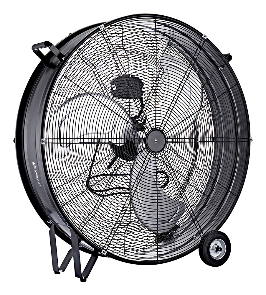 Melchioni Family Ventilatore Indusriale MF 2475IND in metallo con diametro da 75cm 3 velocità maniglia e ruote 124W