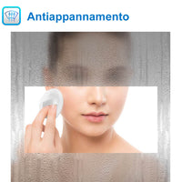 Specchio bagno Rettangolare 140x80cm Retroilluminato Con Led, Antiappannamento