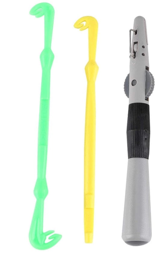 Strumento a gancio in acciaio inossidabile - Gancio a viti a mano - Accessorio per canna da pesca - Risparmia tempo e fatica - Sicuro e comodo