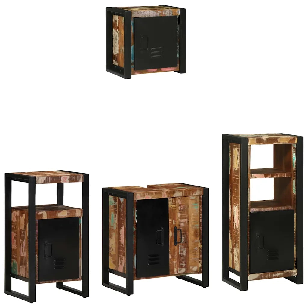 Set di mobili per il bagno 4 pcs Legno Recuperato Massello 3305647