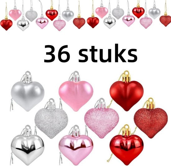 36 accessori per albero di Natale - decorazioni per albero di Natale - set di decorazioni per albero di Natale (4,5 x 5,5 cm)