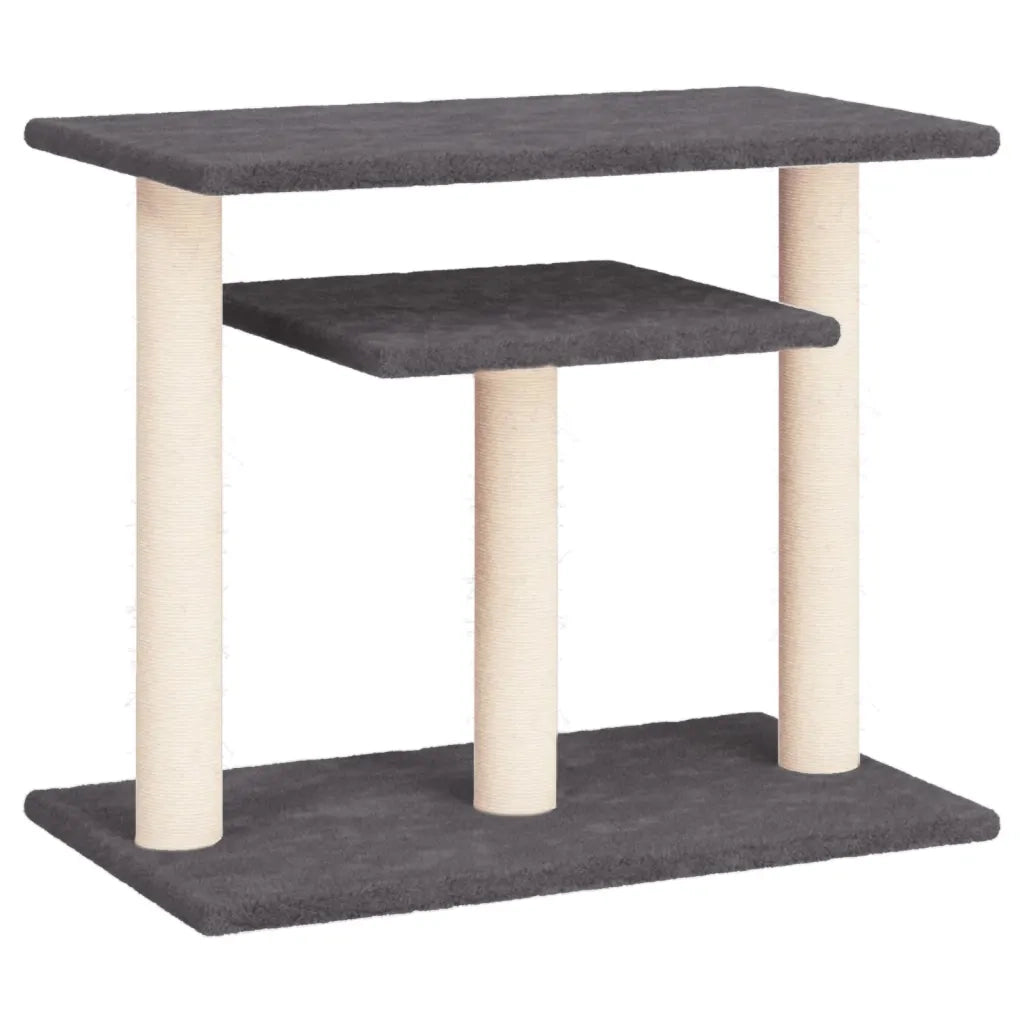 Pali Tiragraffi per Gatti con Piattaforme Grigio Scuro 62,5 cmcod mxl 95251
