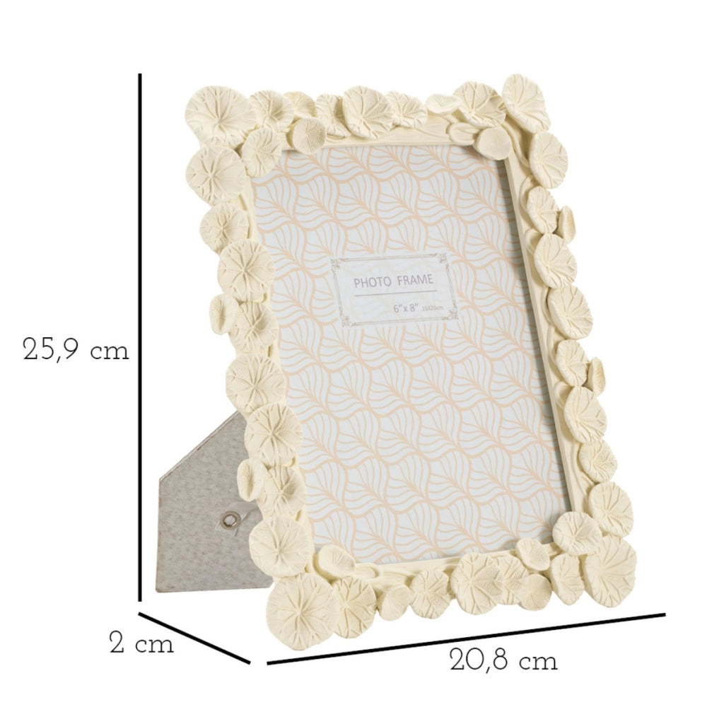 Portafoto Olistic 58, Beige, Poliresina, 20,8x2x25,9 cm