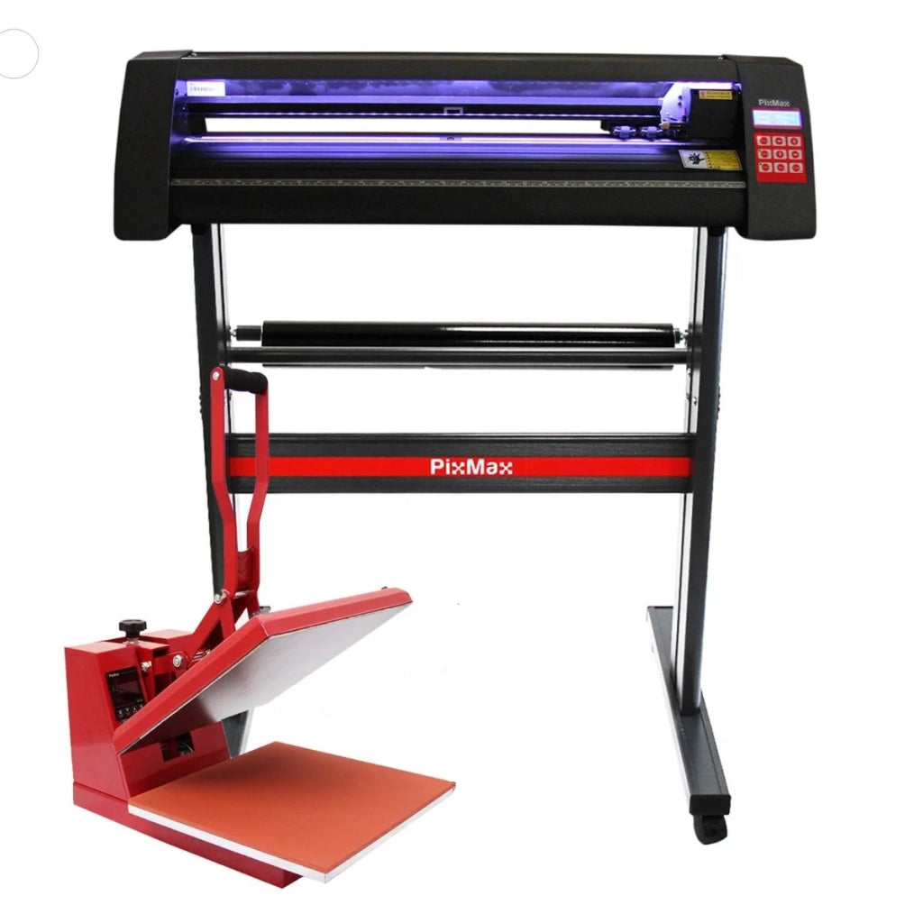 Plotter per Taglio Vinile Guida Laser Abbonamento 12 Mesi Software da Taglio - LED - 720mm & Termopressa per Sublimazione Pressa a Caldo - 38x38cm